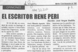 El escritor René Peri  [artículo] José Vargas Badilla.