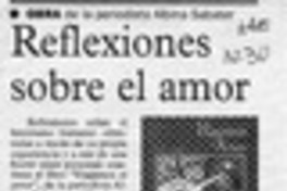 Reflexiones sobre el amor  [artículo].