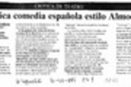 Simpática comedia española estilo Almodóvar  [artículo] Pedro Labra.
