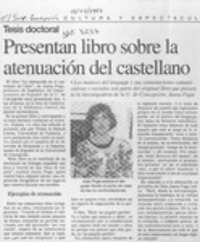 Presentan libro sobre la atenuación del castellanos  [artículo].