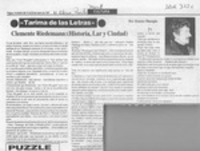 Clemente Riedemann, (Historia, lar y ciudad)  [artículo] Ernesto Massiglio.