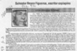 Salvador Reyes Figueroa, escritor copiapino  [artículo] Oriel Alvarez Gómez.