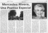 Mercedes Rivera, una poetisa especial  [artículo].