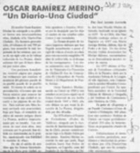 Oscar Ramírez Merino, "Un diario-una ciudad"  [artículo] José Arraño Acevedo.