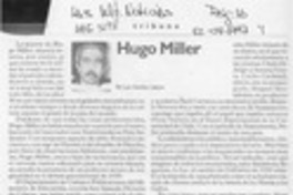 Hugo Miller  [artículo] Luis Sánchez Latorre.