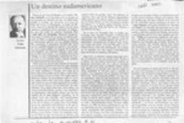Un destino sudamericano  [artículo] Jorge Edwards.