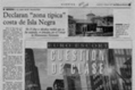 Declaran "zona típica" costa de Isla Negra