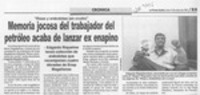 Memoria jocosa del trabajador del petróleo acaba de lanzar ex enapino  [artículo].
