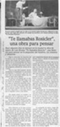 "Te llamabas Rocicler"  [artículo].