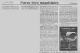 Nuevo libro magallánico  [artículo] Marino Muñoz Lagos.