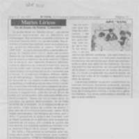 Martes líricos  [artículo].