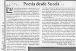Poesía desde Suecia  [artículo] Wellington Rojas Valdebenito.