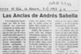 Las anclas de Andrés Sabella
