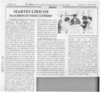 Martes líricos  [artículo].