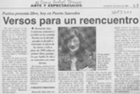 Versos para un reencuentro  [artículo].