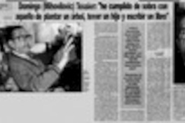 Domingo (Mihovilovic) Tessier, "He cumplido de sobra con aquello de plantar un árbol, tener un hijo y escribir un libro"