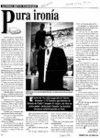Pura ironía  [artículo] Ximena Marín L.
