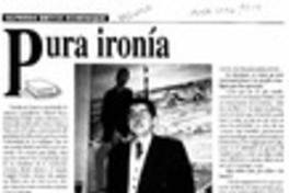 Pura ironía  [artículo] Ximena Marín L.