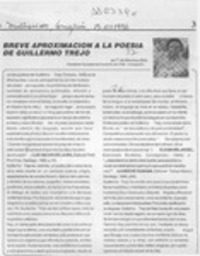 Breve aproximación a la poesía de Guillermo Trejo  [artículo] Tulio Mendoza Belio.