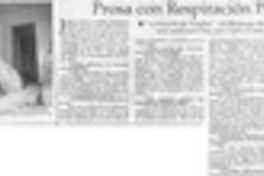 Prosa con respiración propia  [artículo] Carolina Andonie Dracos.