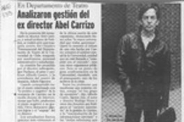 Analizaron gestión del ex director Abel Carrizo  [artículo] Leopoldo Pulgar I.