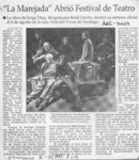 "La Marejada" abrió Festival de Teatro  [artículo] Alejandra Costamagna.