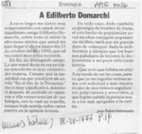 A Edilberto Domarchi  [artículo] Juan Rubén Valenzuela.