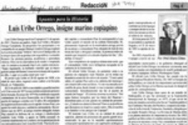 Luis Uribe Orrego, insigne marino copiapino  [artículo] Oriel Alvarez Gómez.