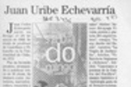 Juan Uribe Echevarría  [artículo] Adolfo Simpson T.