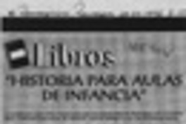 "Historia para aulas de infancia"  [artículo] Héctor González V.
