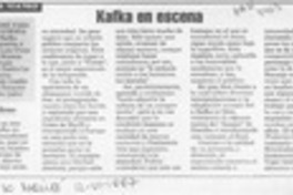Kafka en escena  [artículo] Hans Ehrmann.