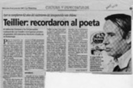 Teillier, recordaron al poeta