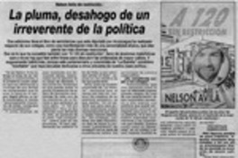 La pluma, desahogo de un irreverente de la política