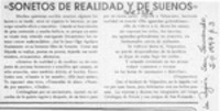 "Sonetos de realidad y de sueños"  [artículo].