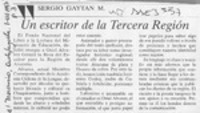 Un escritor de la tercera región  [artículo] Sergio Gaytán M.