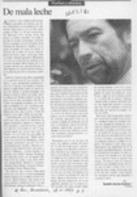 De mala leche  [artículo] Rodolfo Garcés Guzmán.