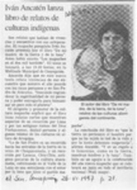 Iván Ancatén lanza libro de relatos de culturas indígenas  [artículo].