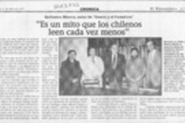 "Es un mito que los chilenos leen cada vez menos"  [artículo].