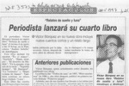 Periodista lanzará su cuarto libro  [artículo].