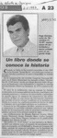 Un Libro donde se conoce la historia  [artículo].