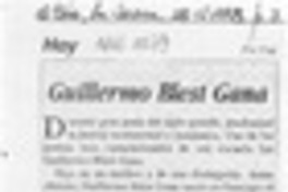 Guillermo Blest Gana  [artículo] Paf.