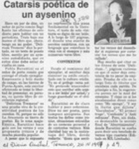 Catarsis poética de un aysenino  [artículo].