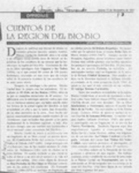 Cuentos de la región del Bío-Bío  [artículo] Wellington Rojas Valdebenito.
