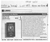 Importunar a los muertos  [artículo] Andrés Gómez B.