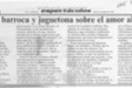 Cantata barroca y juguetona sobre el amor al dinero  [artículo] Pedro Labra.