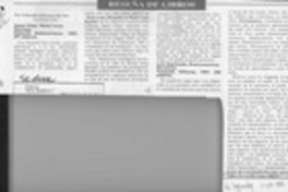 Reseña de libros  [artículo] Eduardo Guerrero del Río.