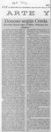 Donoso según Cerda  [artículo].