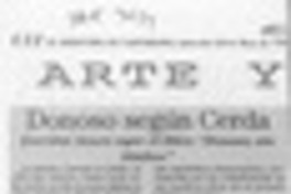 Donoso según Cerda  [artículo].