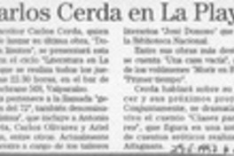 Carlos Cerda en la playa  [artículo].