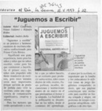 "Juguemos a escribir"  [artículo].